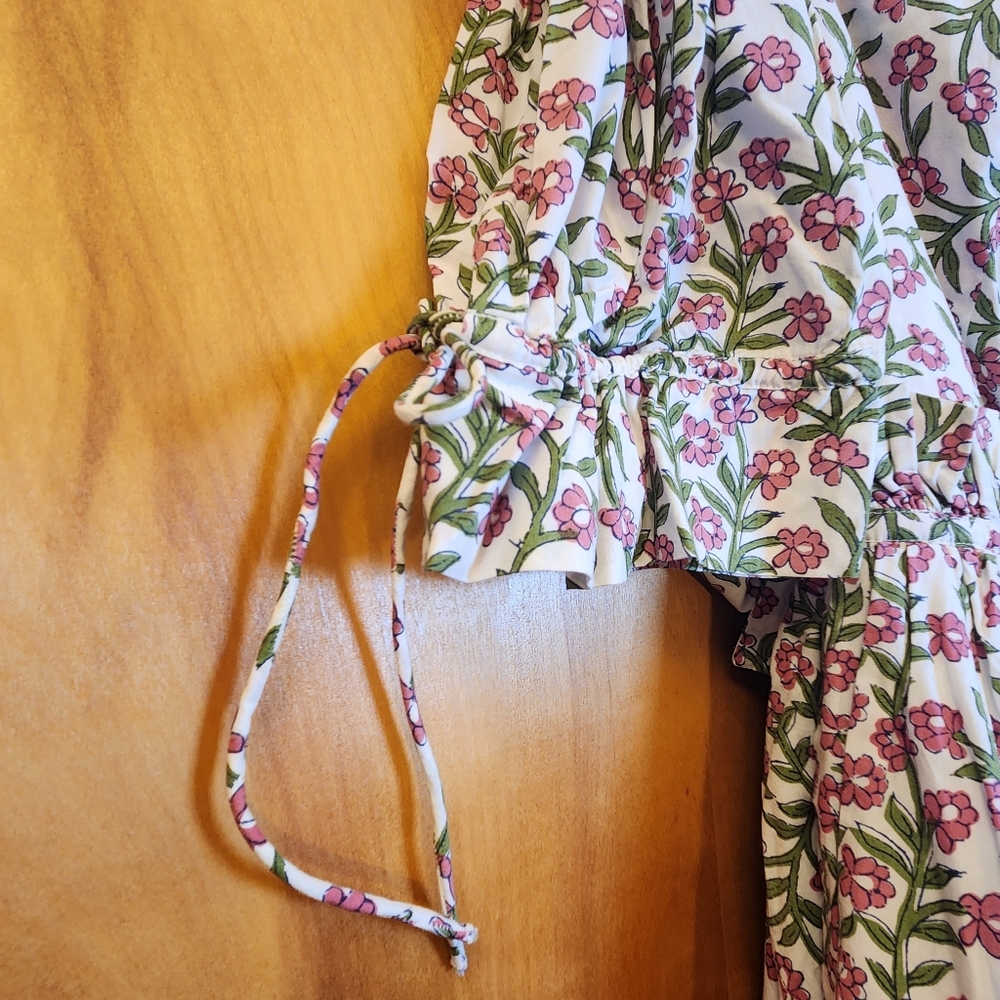 Eddy Women's Olivia Midi Dress in White/Amaranth Floral, Size S, $398 NWT - Picture 12 of 14